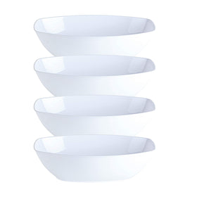 PLASTICPRO disposable oval bowls 72oz set for effortless party serving and cleanup.