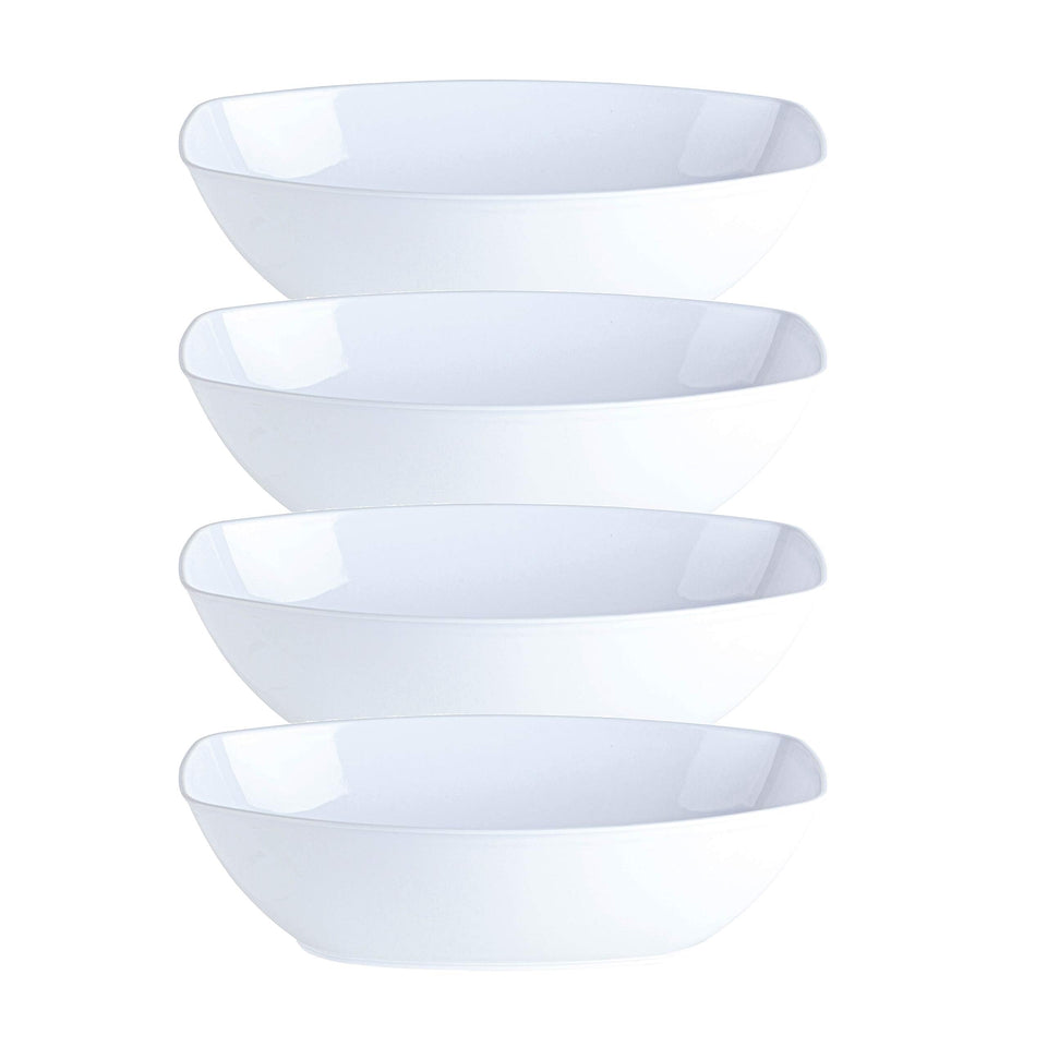 PLASTICPRO disposable oval bowls 72oz set for effortless party serving and cleanup.