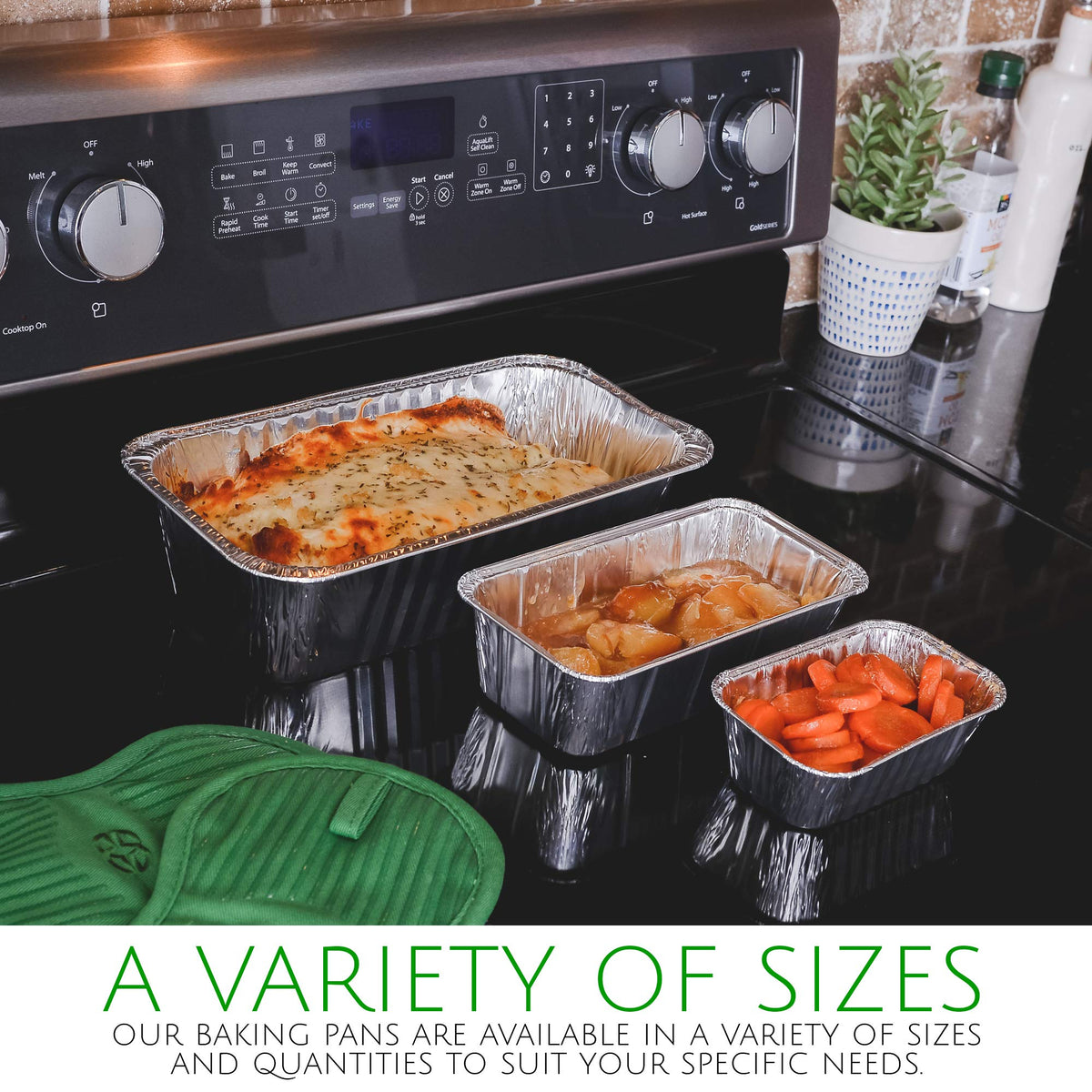 PLASTICPRO durable aluminum foil pan resists bending.