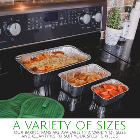 PLASTICPRO durable aluminum foil pan resists bending.
