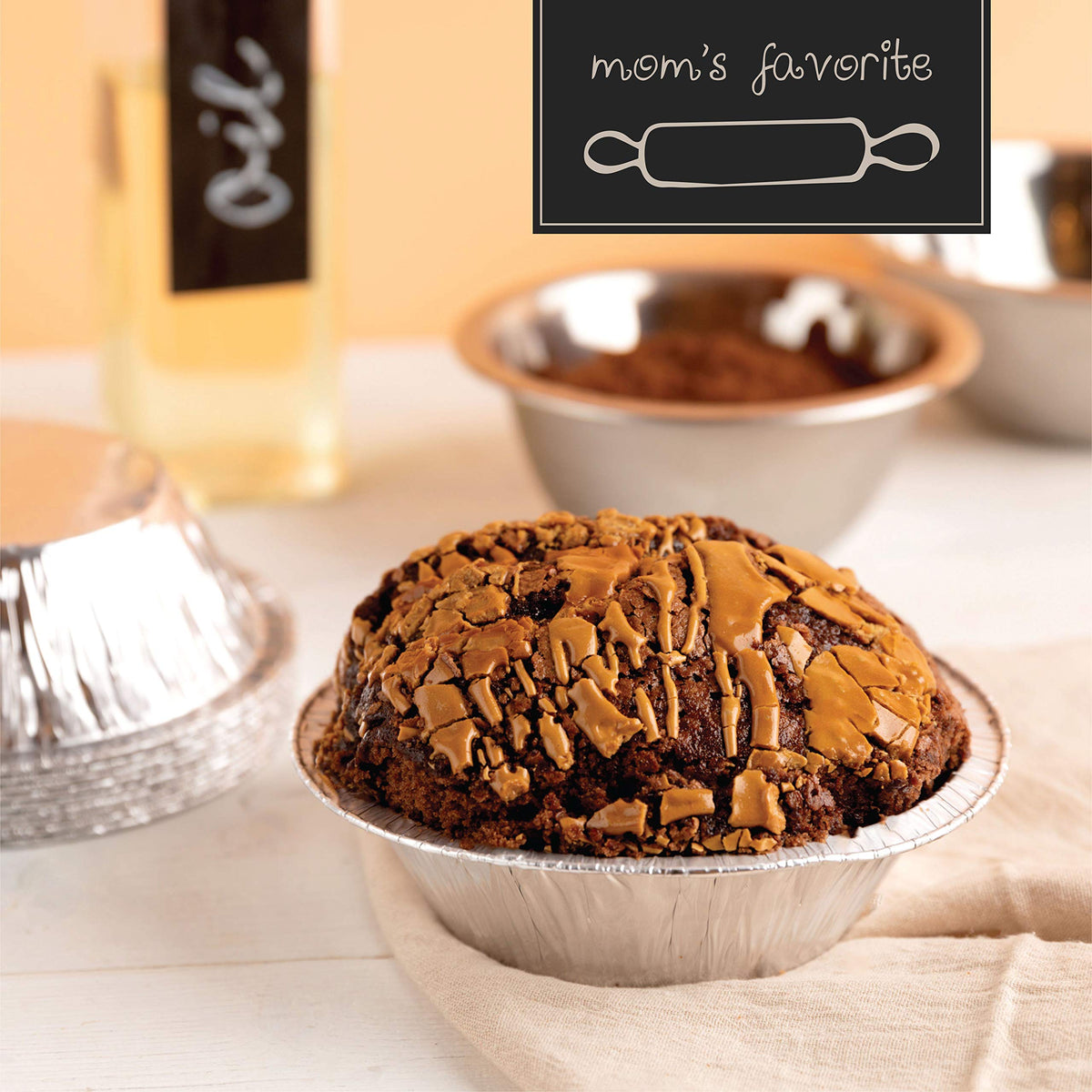 PlasticPro flat-bottom pan ensures even heat and easy removal from the oven.
