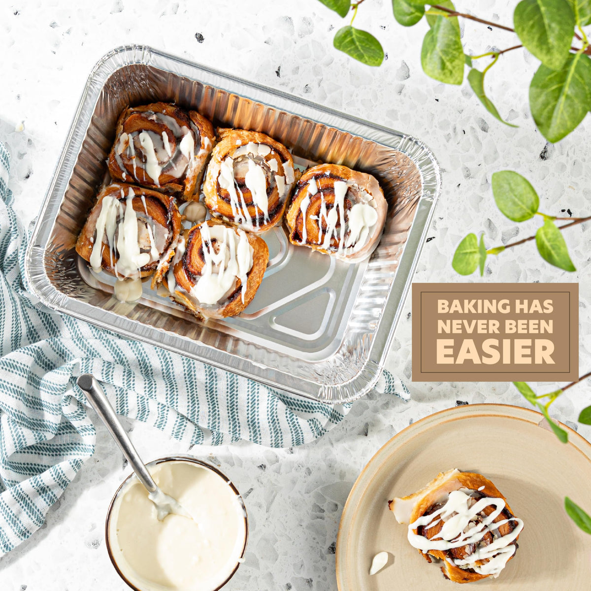 PLASTICPRO foil pans with rolled rims deliver durability for baking and roasting.