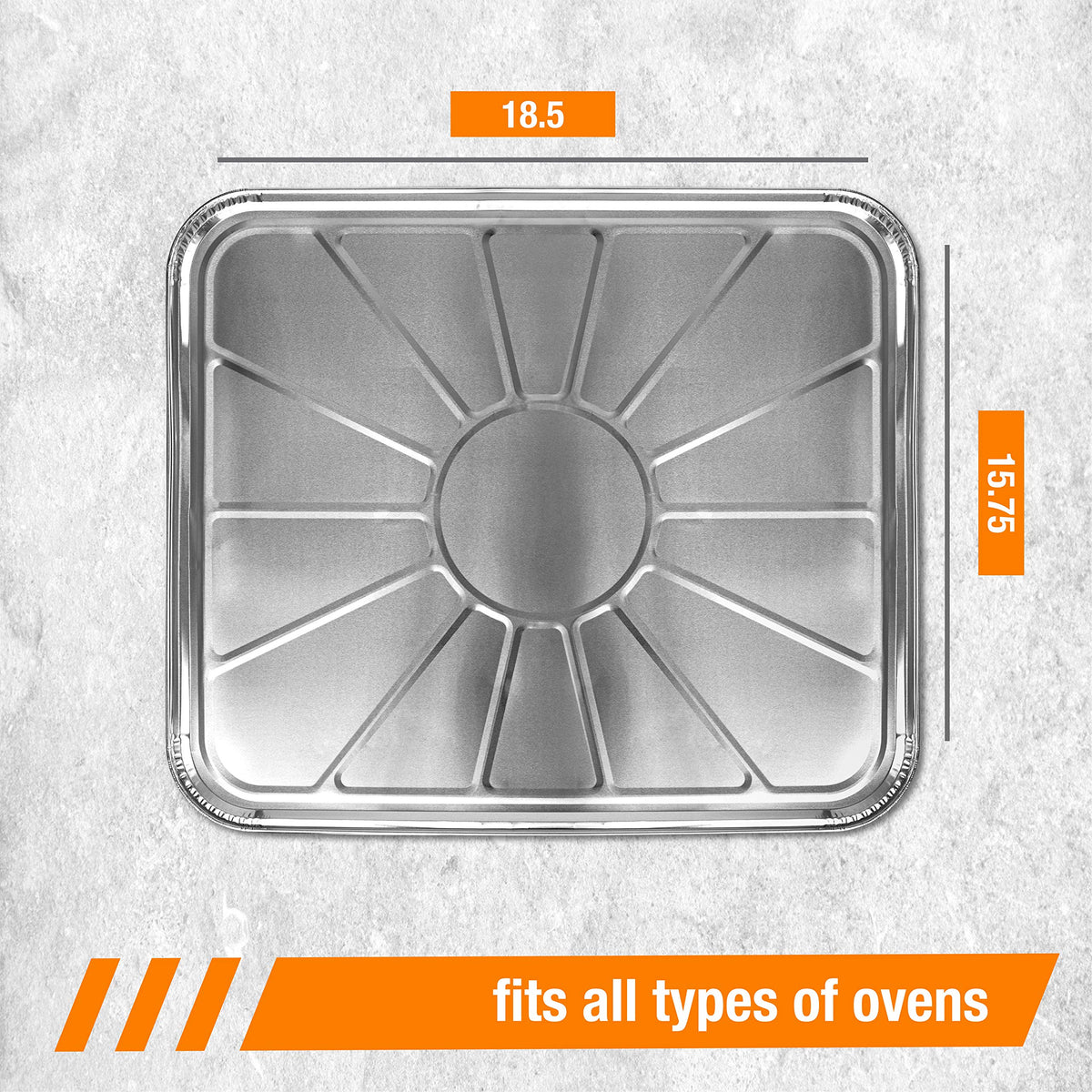 Plasticpro heavyweight aluminum oven liner; durable protection during cooking.