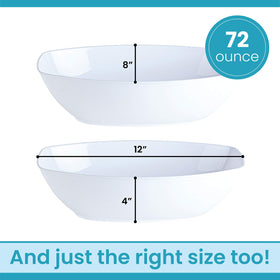 PLASTICPRO lightweight disposable bowls that can be reused and washed.