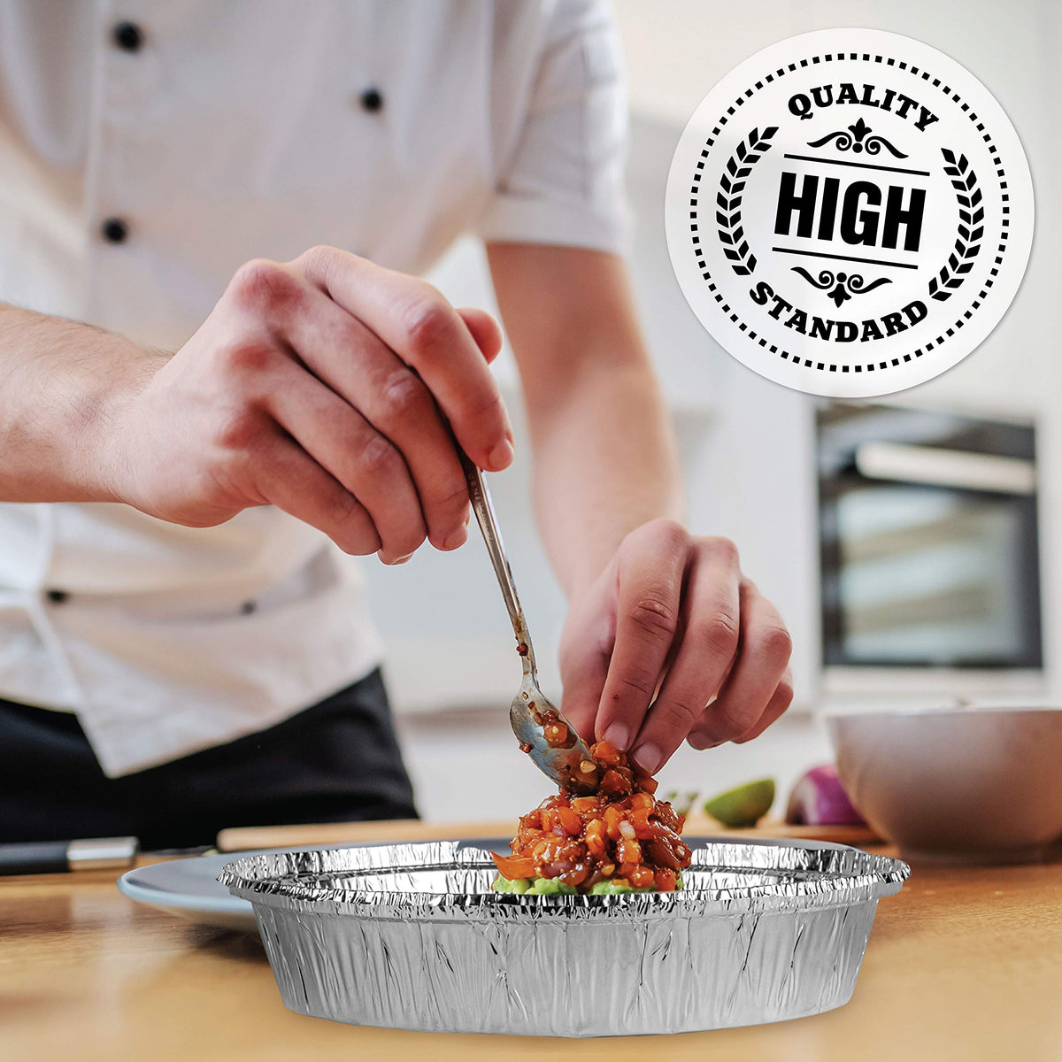 PLASTICPRO oven and freezer safe pan for versatile storage.