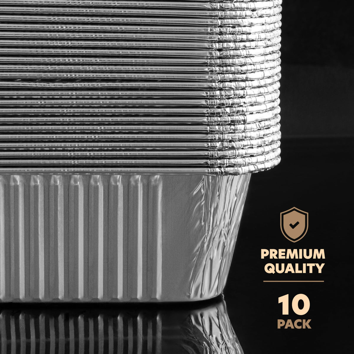 PLASTICPRO heavy-duty foil pans resist tearing during grilling or roasting.