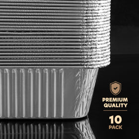PLASTICPRO heavy-duty foil pans resist tearing during grilling or roasting.