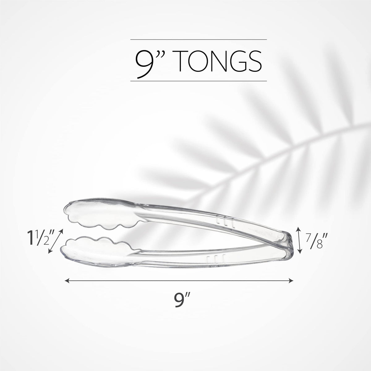 Plasticpro reusable clear serving tongs for hot and cold foods.