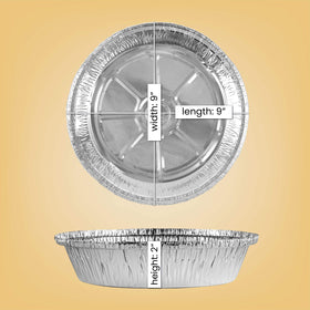 PLASTICPRO round aluminum pan with flat bottom for even baking.