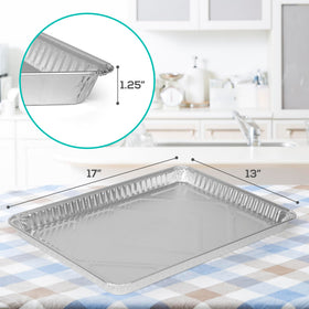 PLASTICPRO sheet pans sturdy design prevents leaks during roasting.