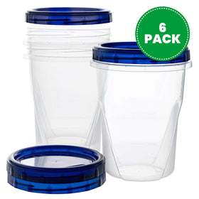 Stackable design saves fridge space and keeps your pantry tidy.