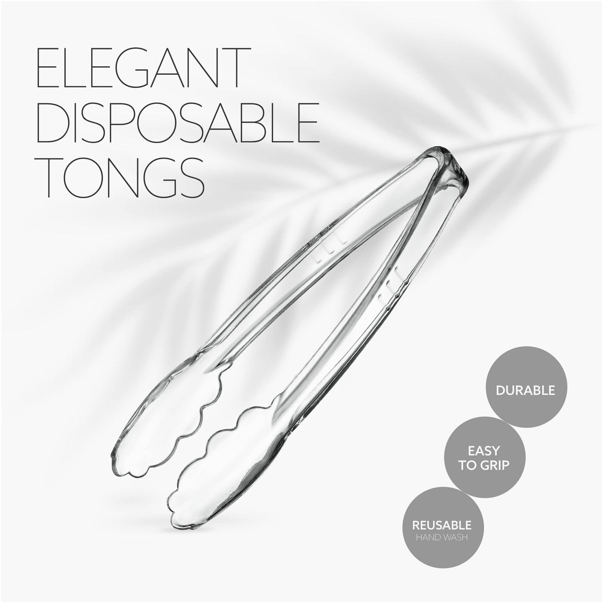 Plasticpro weddings and events serving tongs for elegant buffets.