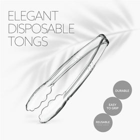 Plasticpro weddings and events serving tongs for elegant buffets.