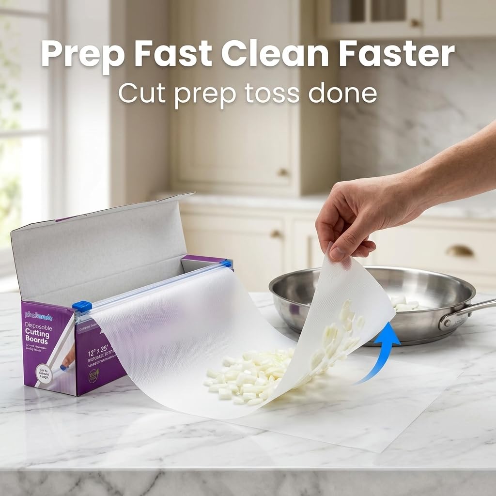 Plastimade flexible chopping mats enable easy transfer to bowls.