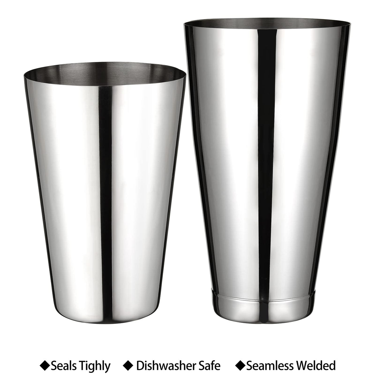 Plat Star unweighted tin detail demonstrates a tight seal for leak-free mixing.