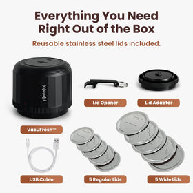 Plateful lid adaptor, opener, and charger kit for convenience.