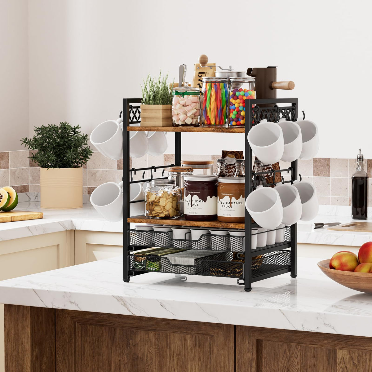 Plaviya compact counter space solution for a neat coffee station