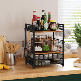 Plaviya wood and metal design adds decor and practicality