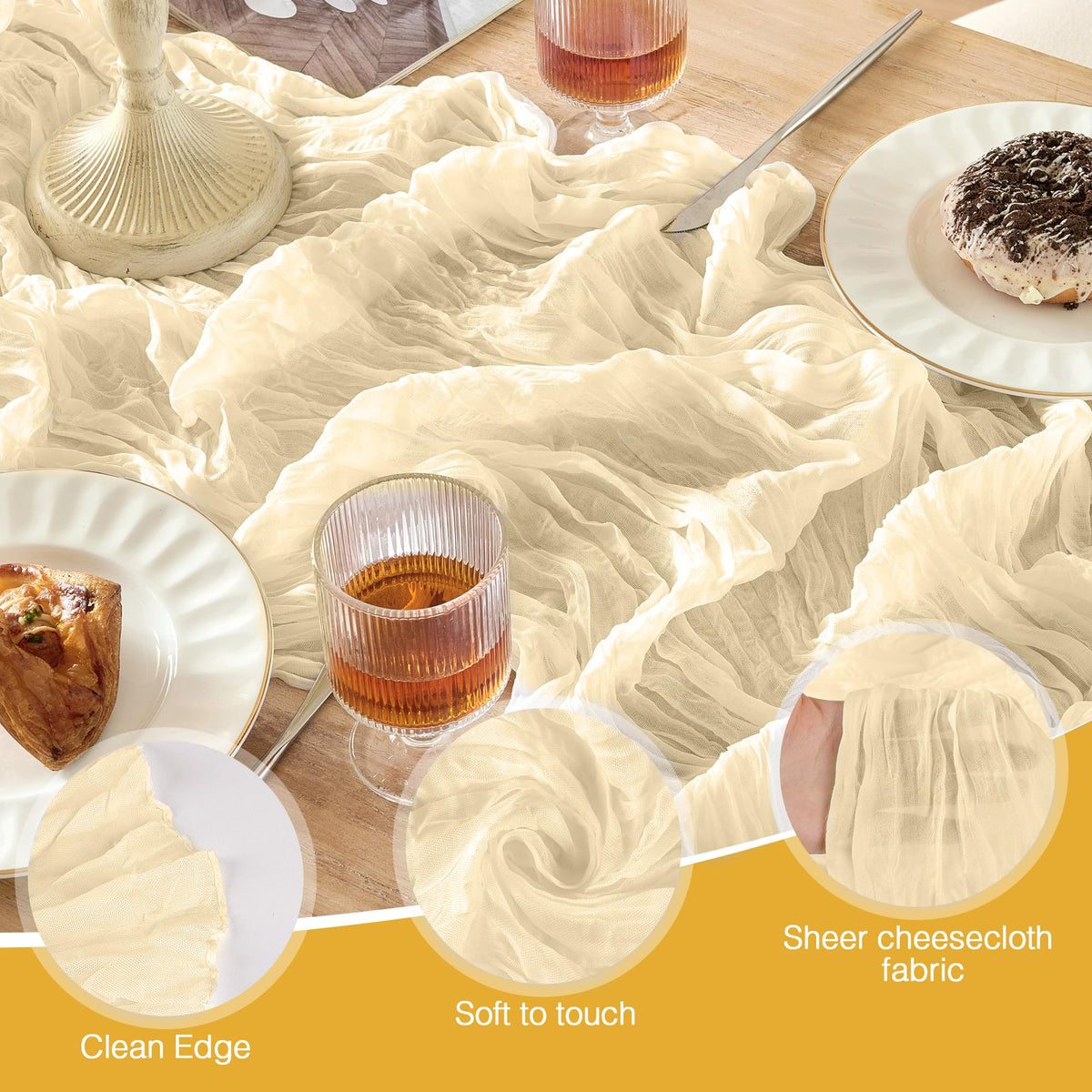 Playieer versatile beige runner for casual brunch to holiday gatherings.