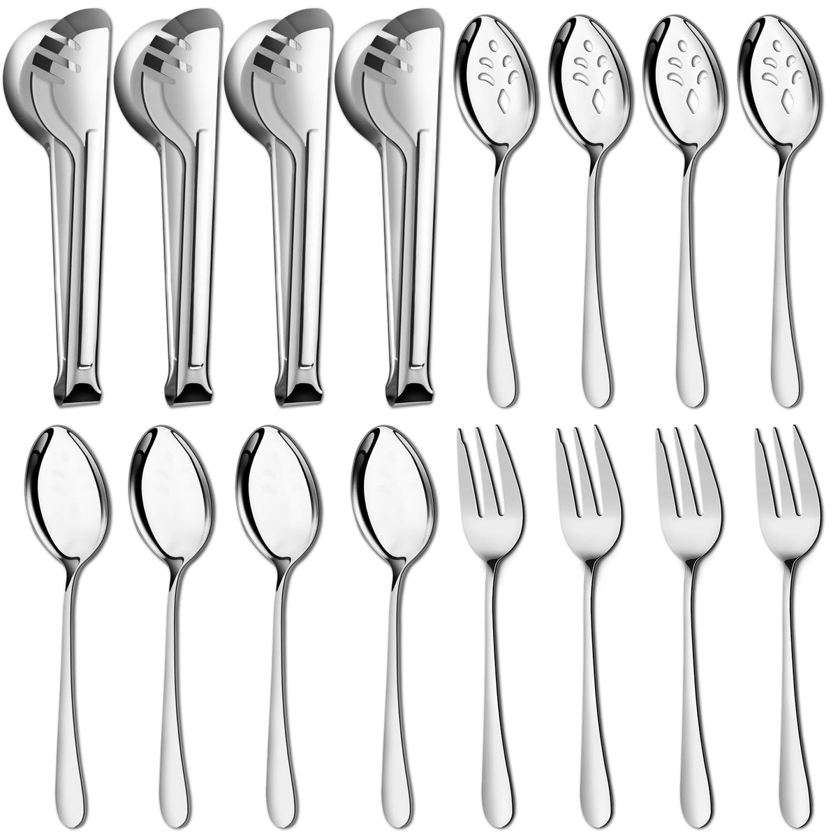 Pleafind 16-pcs serving spoons, smooth and sturdy for effortless buffet servings