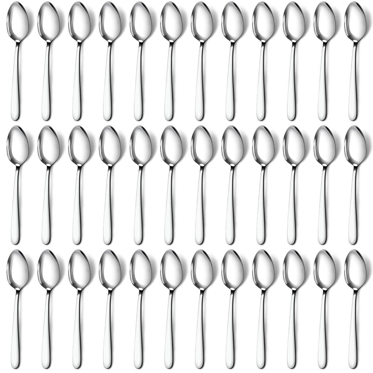 Pleafind 36-pcs dinner spoons set on table for family meals