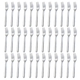 Pleafind 36-piece dinner forks set in mirror finish for elegant table settings.