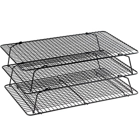 Pleafind 3PCS stackable cooling rack assembled for even airflow during cooling.
