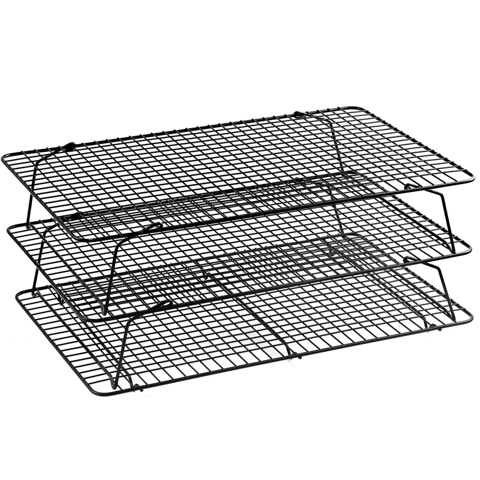 Pleafind 3PCS stackable cooling rack assembled for even airflow during cooling.