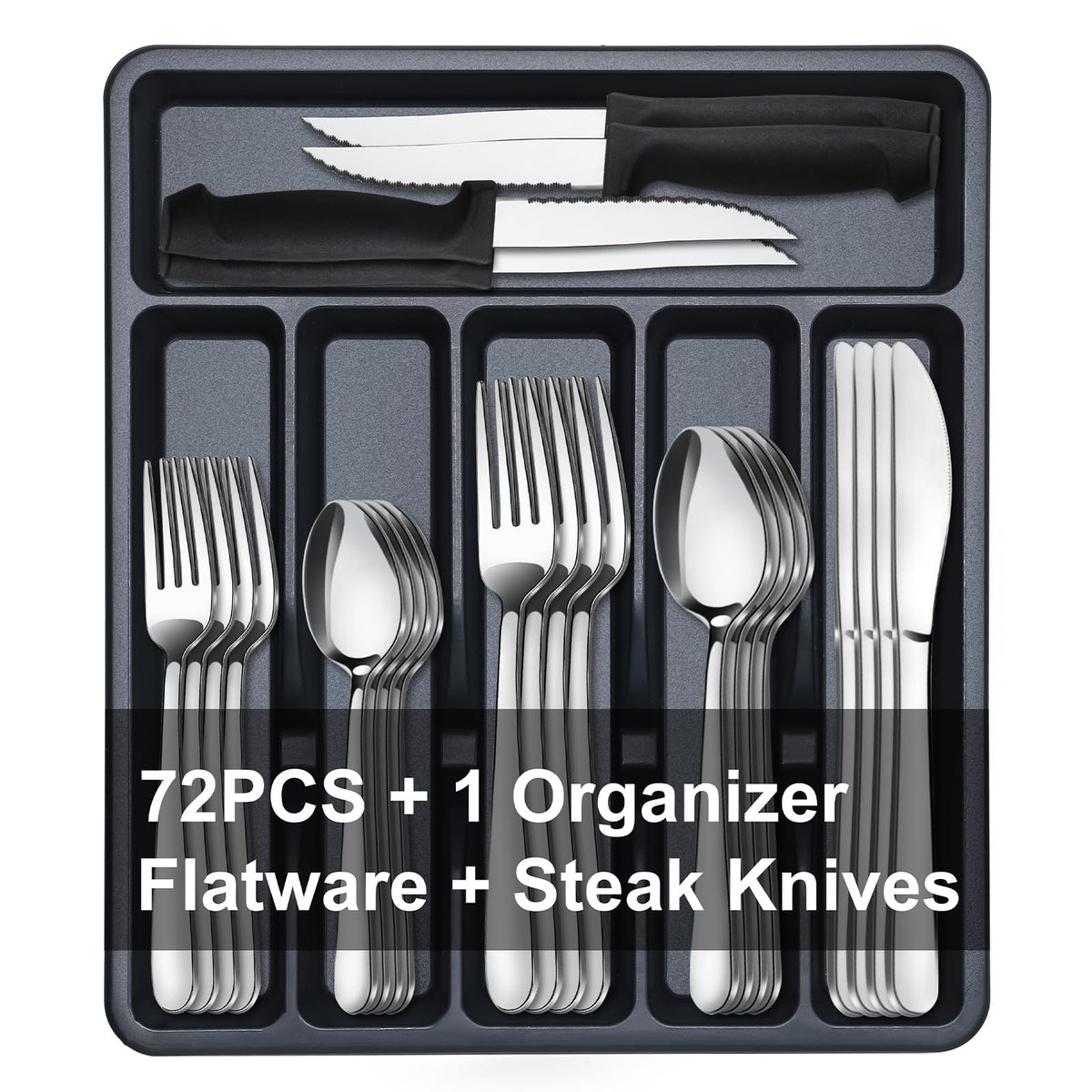 Pleafind 73-piece silverware set ready for family dining