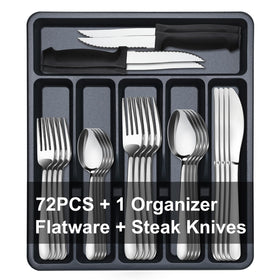 Pleafind 73-piece silverware set ready for family dining