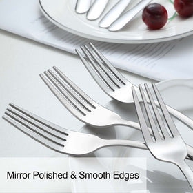 Pleafind ergonomic dinner forks provide comfortable grip and balanced dining experience.