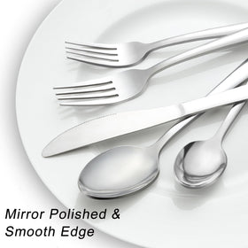 Pleafind mirror-polished flatware close-up highlighting smooth edges