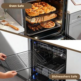 Pleafind food-grade stainless steel construction ensures safe oven use.