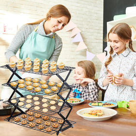 Pleafind space-saving foldable rack slides into drawers for compact storage