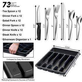 Pleafind stainless steel flatware ready for dishwasher cleaning