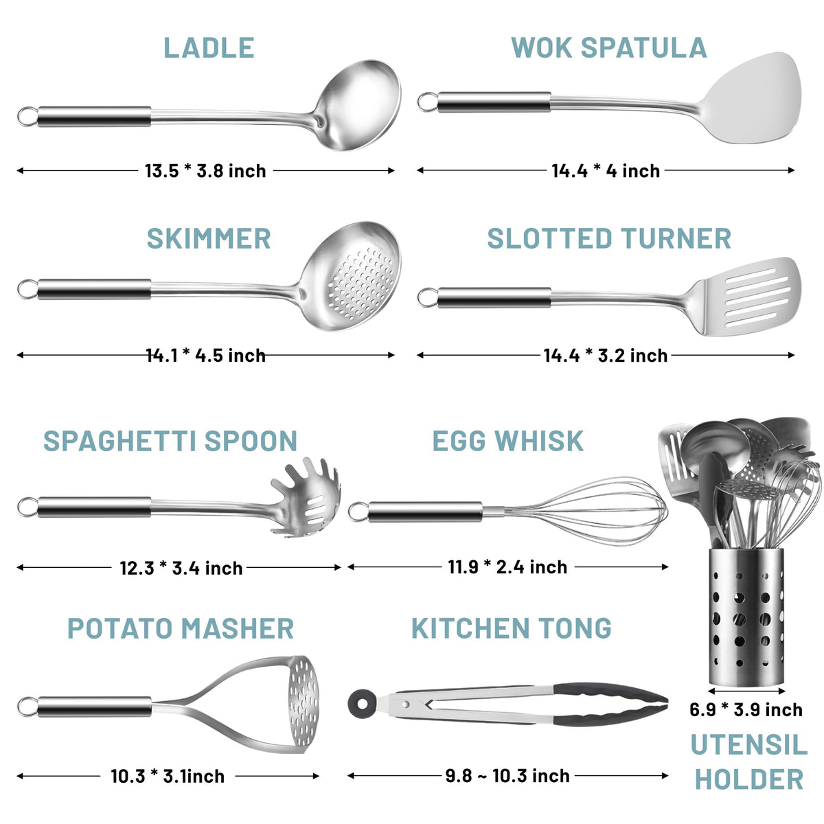 Pleafind slotted spoon showing sturdy construction for draining and serving.