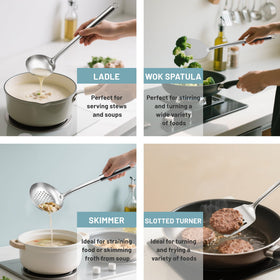 Pleafind spaghetti spoon keeps pasta portions evenly twirled and served.