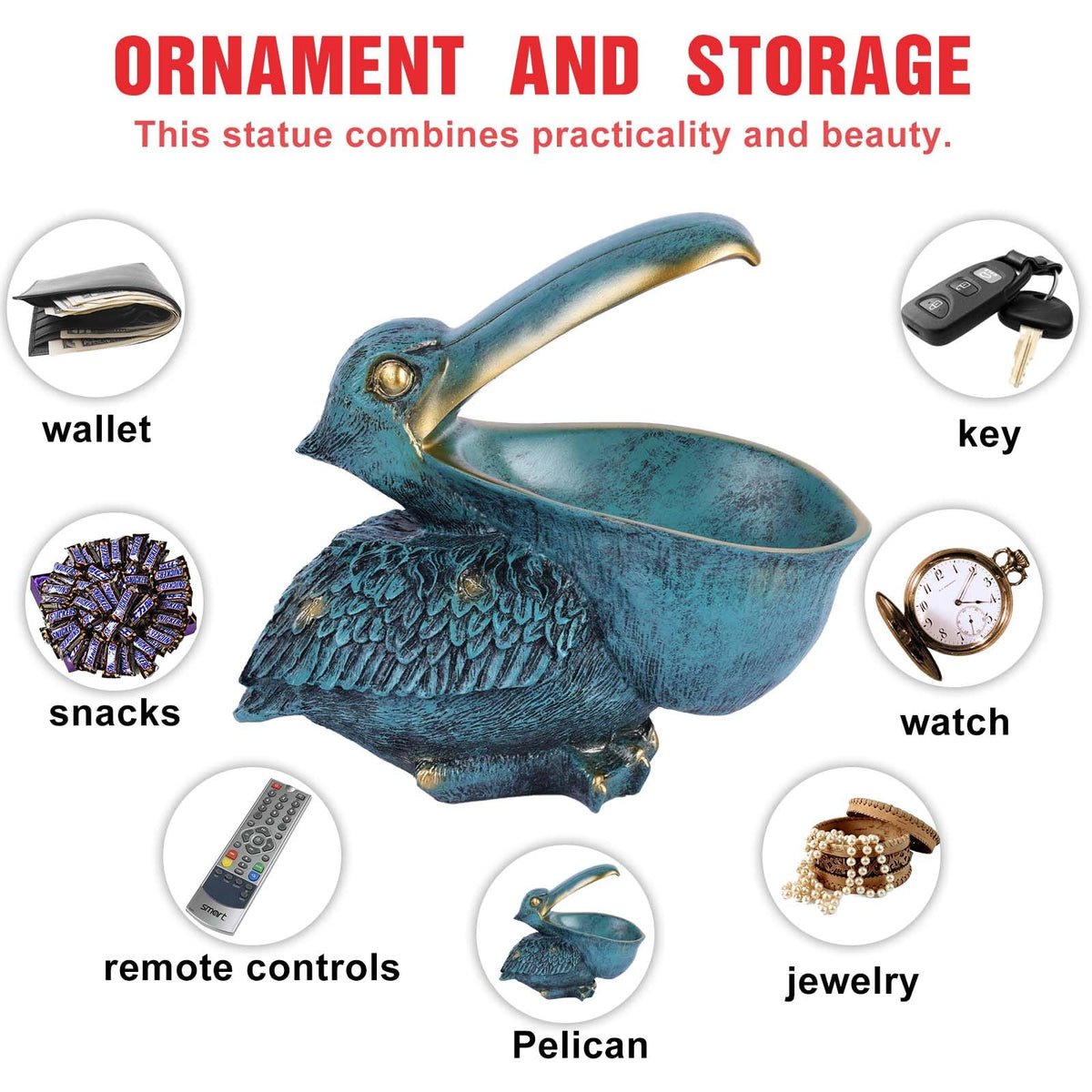 PlivBloom pelican candy dish keeps small treats within reach at the office.
