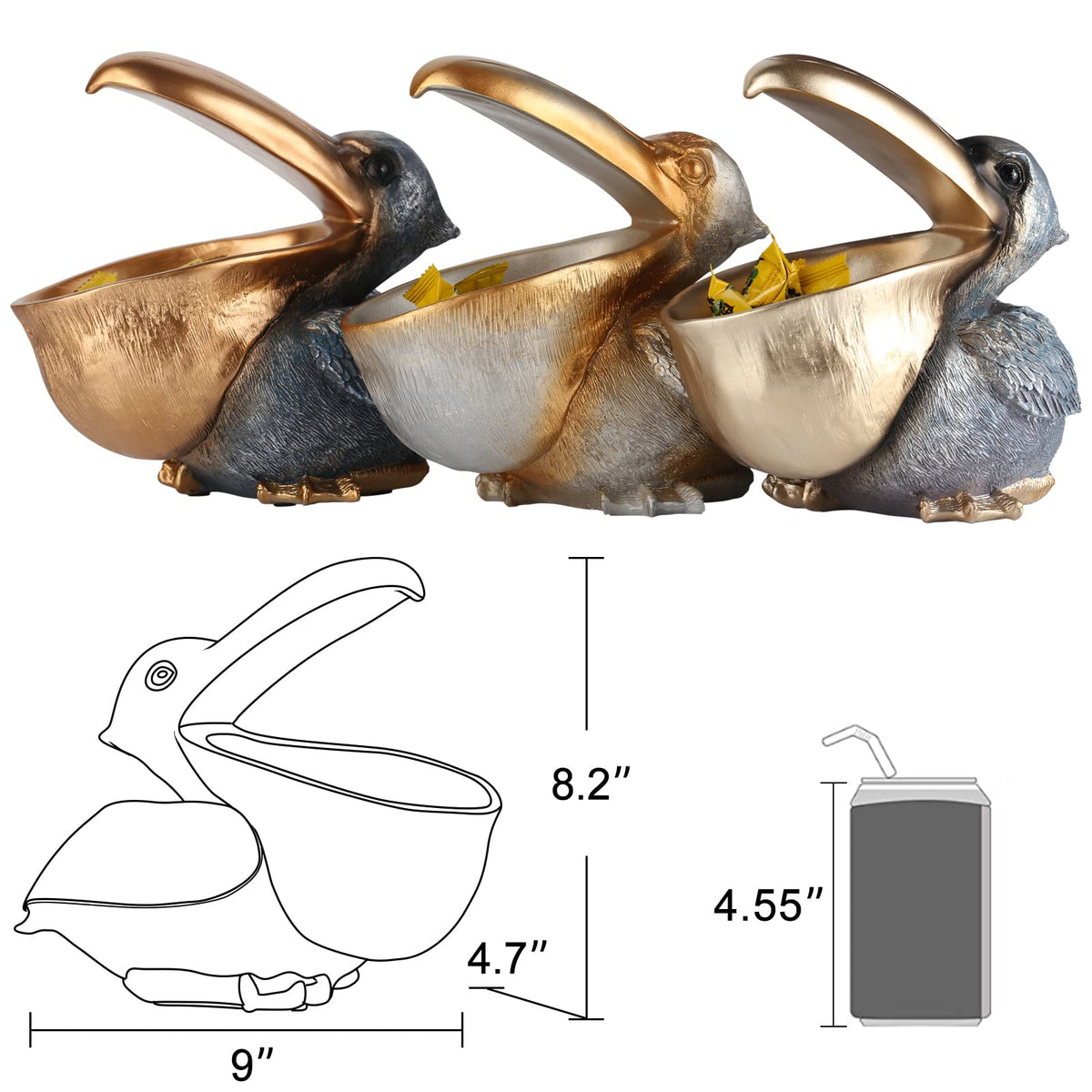 PlivBloom pelican compact desk ornament fits small desks.