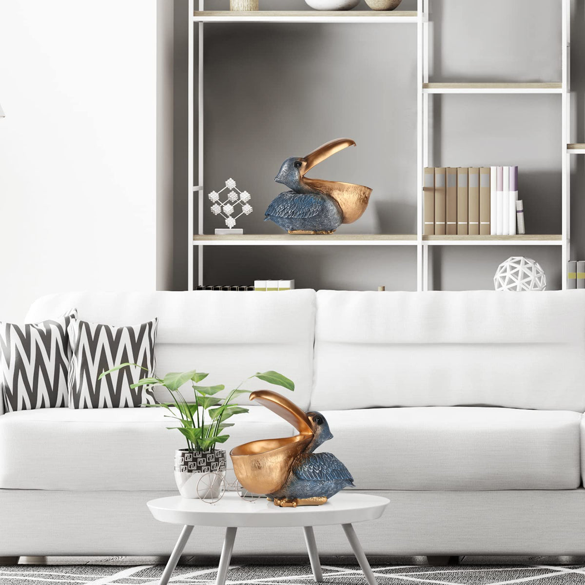 PlivBloom pelican gold finish brings a touch of luxury to home office decor.