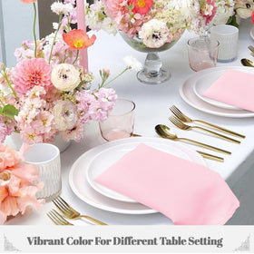PLOYMONO cloth napkins stack with tablecloth for cohesive décor.