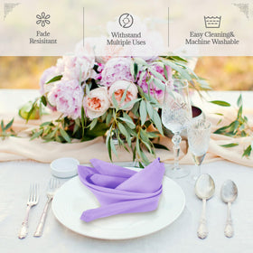 PLOYMONO lavender cloth napkins set of 8 for cohesive celebrations
