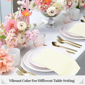 PLOYMONO 17-inch cloth napkins folded for classic table settings.