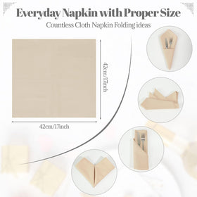 PLOYMONO machine-washable napkins with colorfast finish for easy care.
