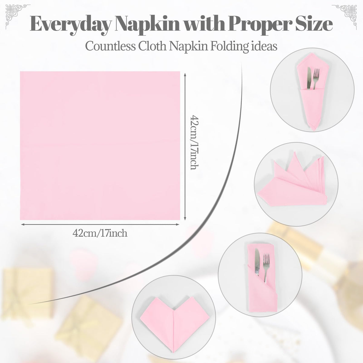 PLOYMONO napkins used in weddings and parties for long-lasting color.