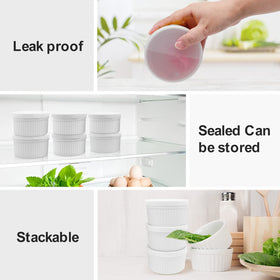 PLSFIT porcelain ramekins are durable and easy to clean