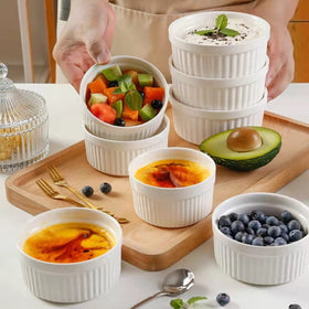 PLSFIT stackable ramekins save cabinet space on display