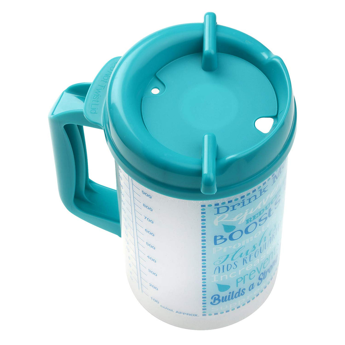Plum Hill hospital cup teal dishwasher-safe for easy cleanup.