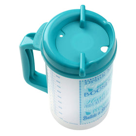 Plum Hill hospital cup teal dishwasher-safe for easy cleanup.