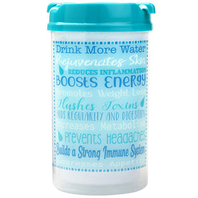 Plum Hill hospital cup teal double-wall insulation keeps drinks cold.